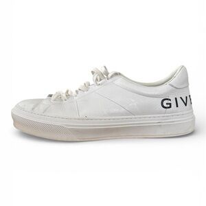 Givenchy Men’s White Leather Sneakers Size 43 EUAuthentic Pre-Owned